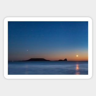 Worms Head with the Moon Setting Sticker